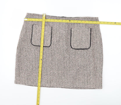 George Women’s Multicoloured Tweed Check Skirt Size 16