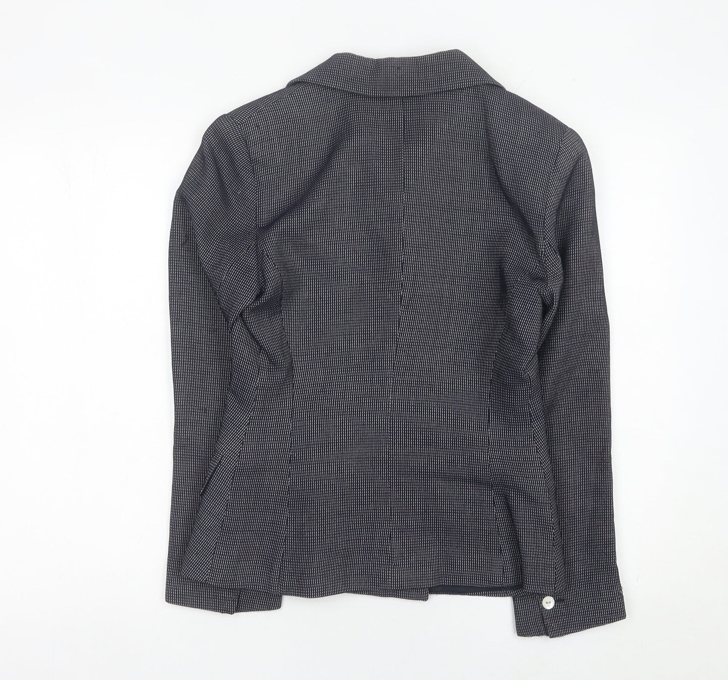 Class Womens Blue Size 12 Double-Breasted Wool Suit Jacket