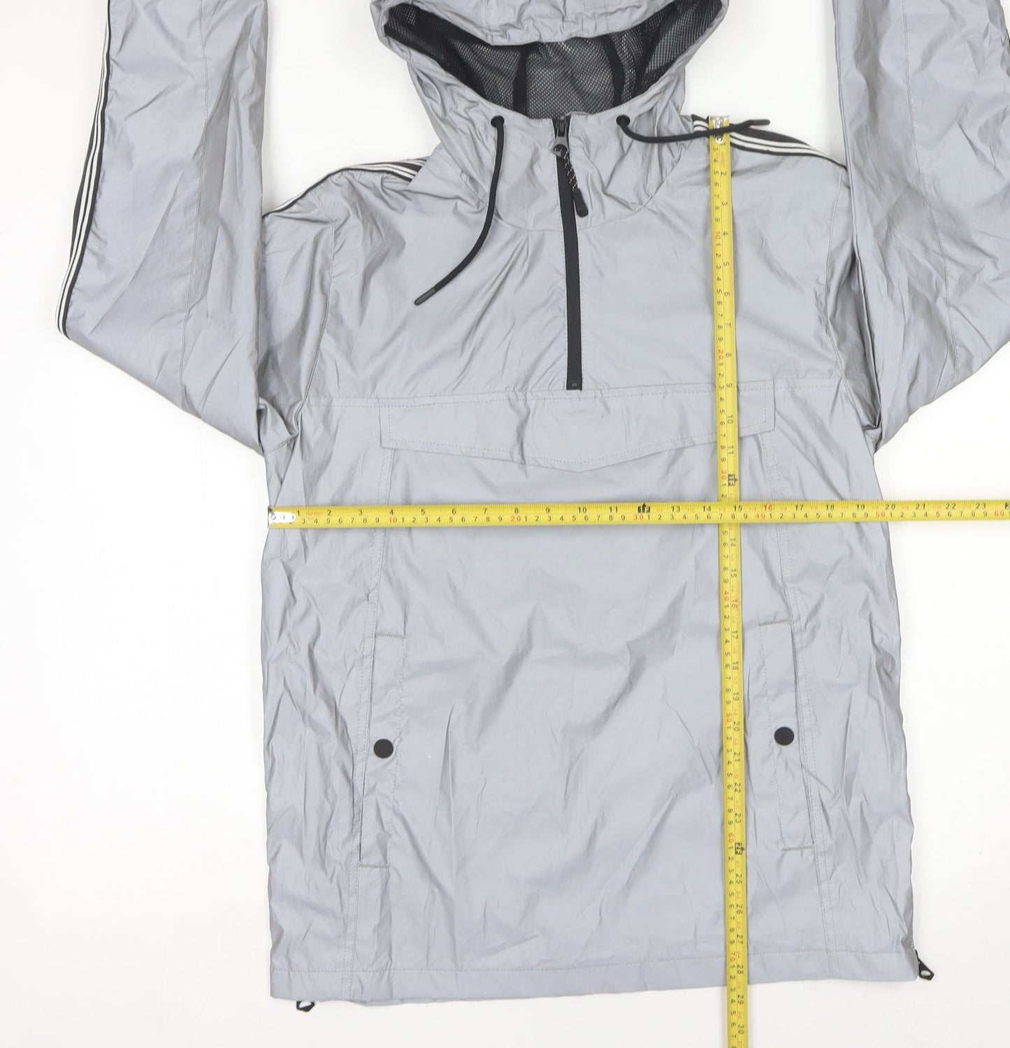 Mens UK Size L Brave Soul Grey Anorak Coat