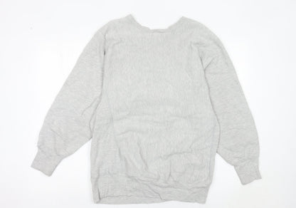 SKM Game Ready Men’s Grey L Pullover Sweatshirt Vintage 80s Graphic