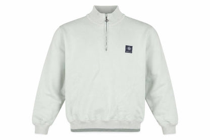 Quba & Co Men’s Green Quarter Zip Sweatshirt Size L Mock Neck