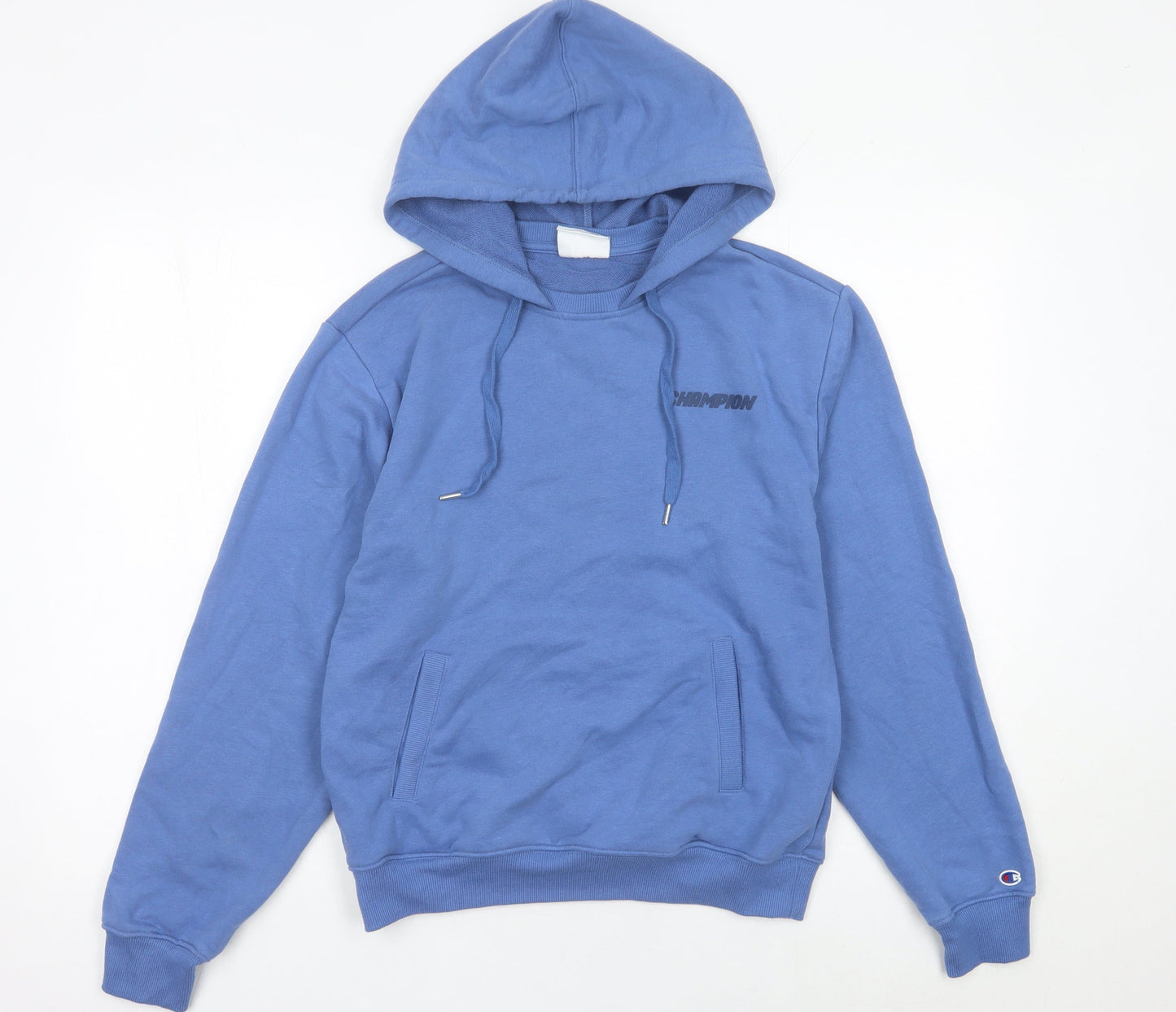 Mens UK Size S Champion Blue Pullover Hoodie