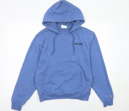 Mens UK Size S Champion Blue Pullover Hoodie