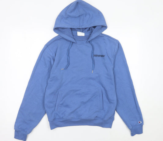 Mens UK Size S Champion Blue Pullover Hoodie