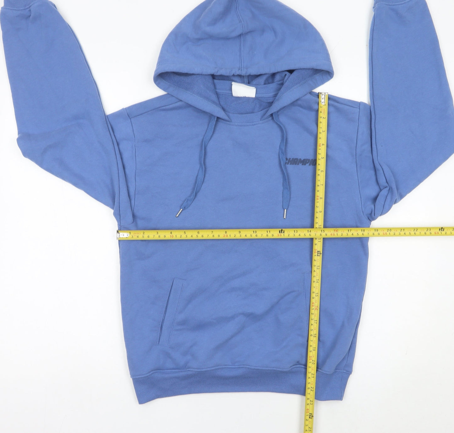 Mens UK Size S Champion Blue Pullover Hoodie
