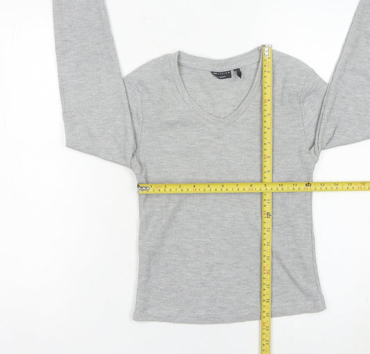 Womens UK Size S ASOS Design Grey Basic T-Shirt