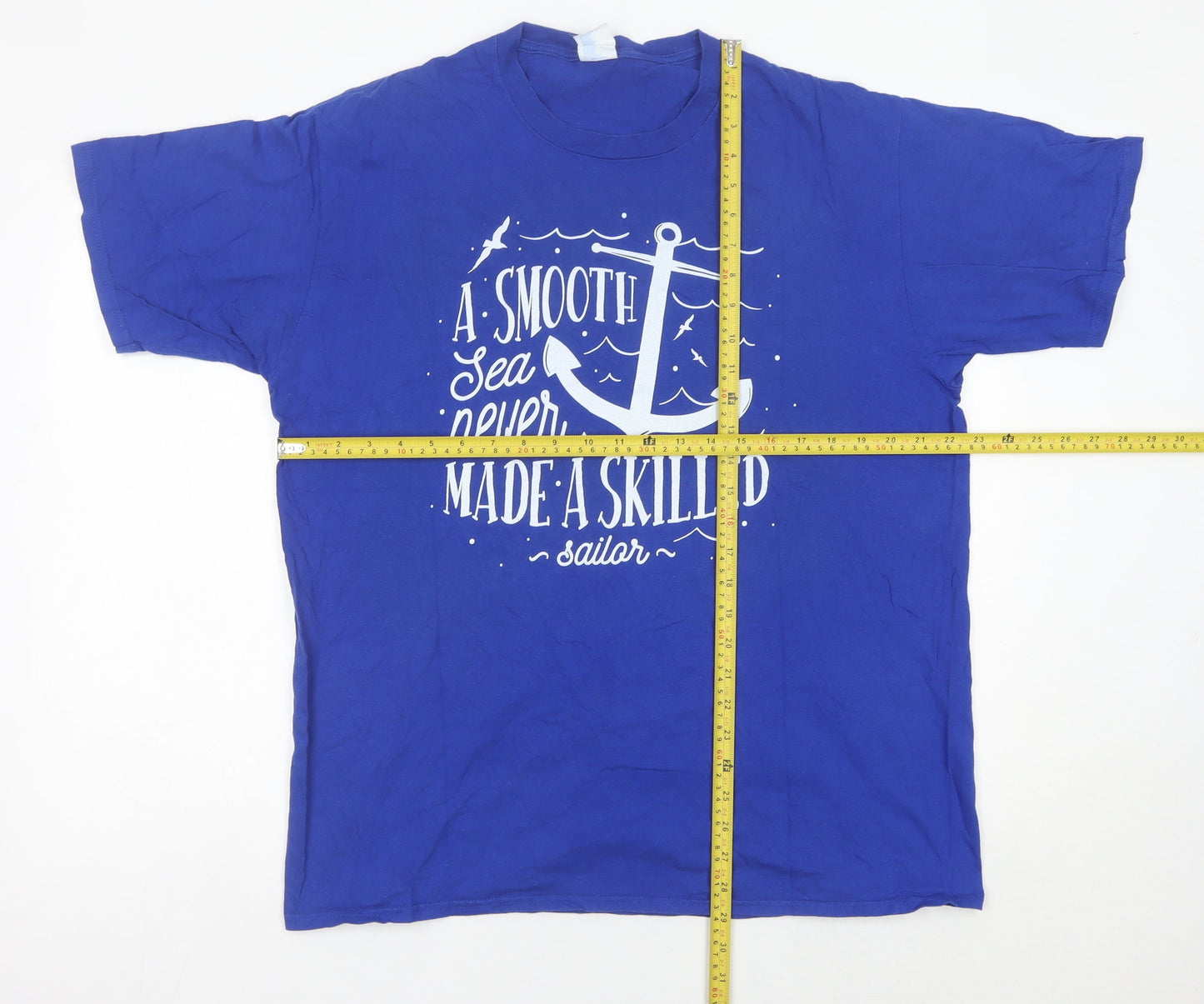 Port & Company Men’s Blue XL Nautical Quote Graphic T-Shirt