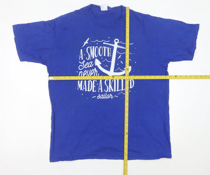 Port & Company Men’s Blue XL Nautical Quote Graphic T-Shirt