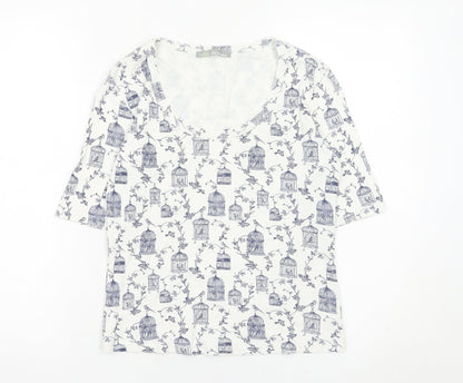 Womens UK Size 8 Marks and Spencer White Basic T-Shirt