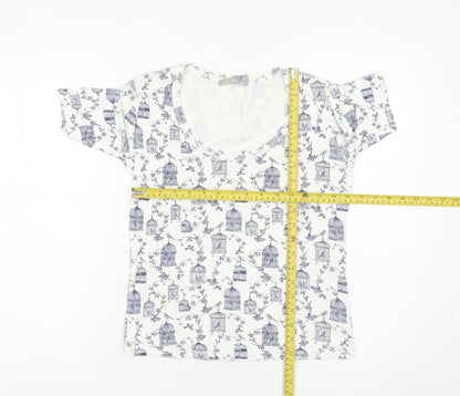 Womens UK Size 8 Marks and Spencer White Basic T-Shirt