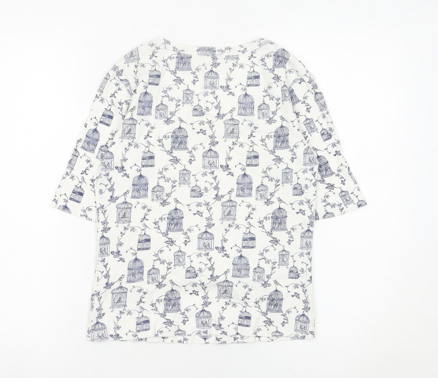 Womens UK Size 8 Marks and Spencer White Basic T-Shirt
