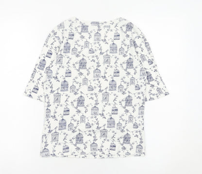 Womens UK Size 8 Marks and Spencer White Basic T-Shirt