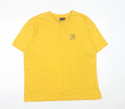Mens UK Size 2XL Atlas For Men Yellow  T-Shirt