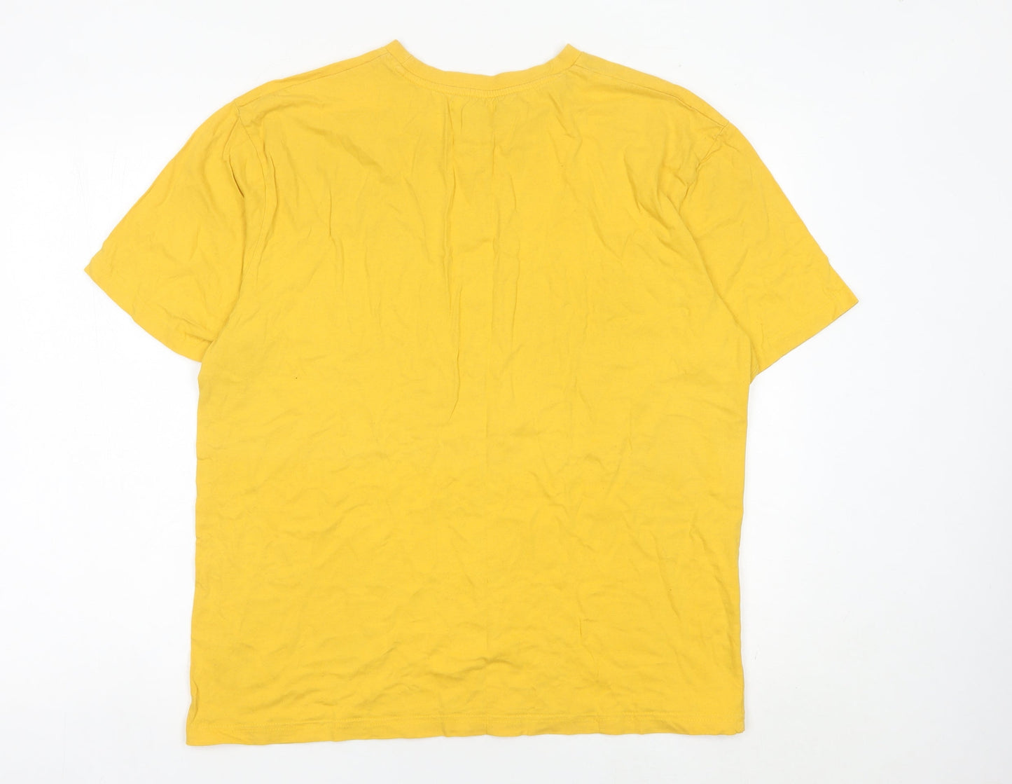 Mens UK Size 2XL Atlas For Men Yellow  T-Shirt