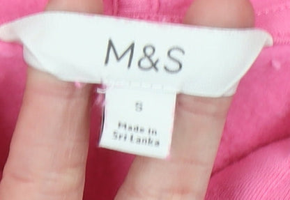 Marks and Spencer Women’s Pink Pullover Hoodie S Lightweight Casual