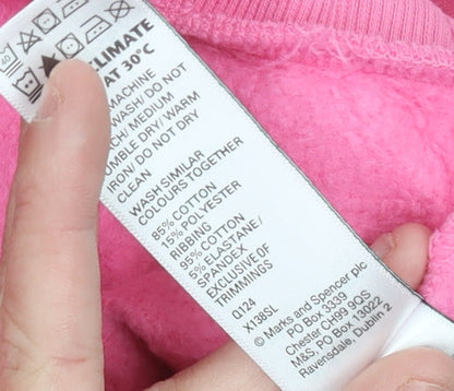 Marks and Spencer Women’s Pink Pullover Hoodie S Lightweight Casual