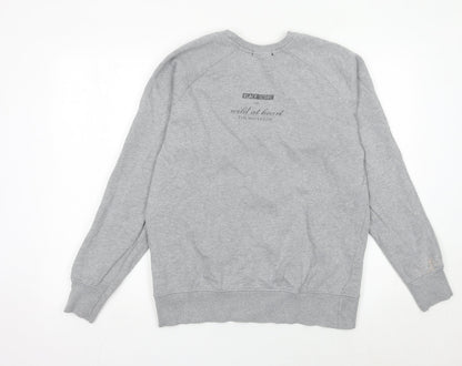 Black Score Unisex Grey Medium Sweatshirt Graphic Dog Print