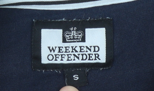 Weekend Offender Men's Navy Blue Graphic Print T-Shirt Size S