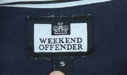 Weekend Offender Men's Navy Blue Graphic Print T-Shirt Size S