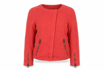 Womens UK Size S Zara Basic Red Basic Jacket