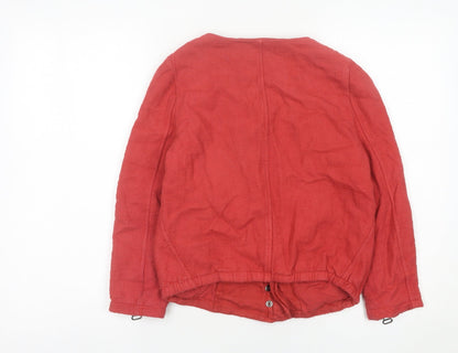 Womens UK Size S Zara Basic Red Basic Jacket