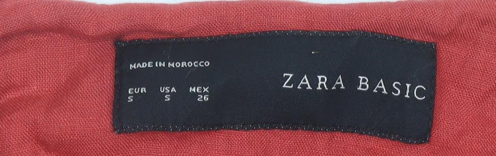 Womens UK Size S Zara Basic Red Basic Jacket
