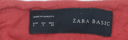 Womens UK Size S Zara Basic Red Basic Jacket