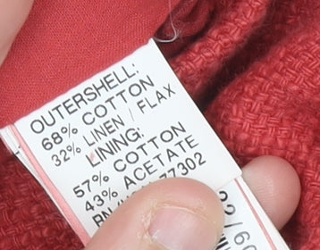 Womens UK Size S Zara Basic Red Basic Jacket