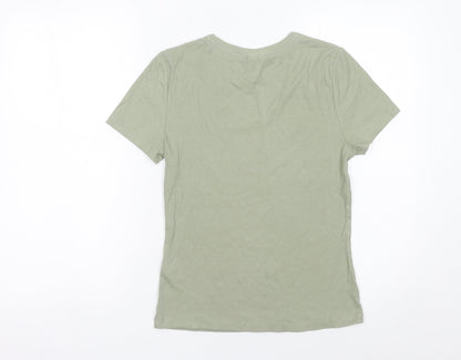 Womens UK Size L H&M Green Basic T-Shirt