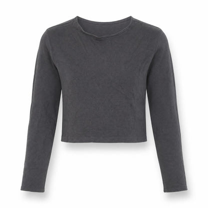 Womens UK Size M H&M Divided Grey Cropped T-Shirt