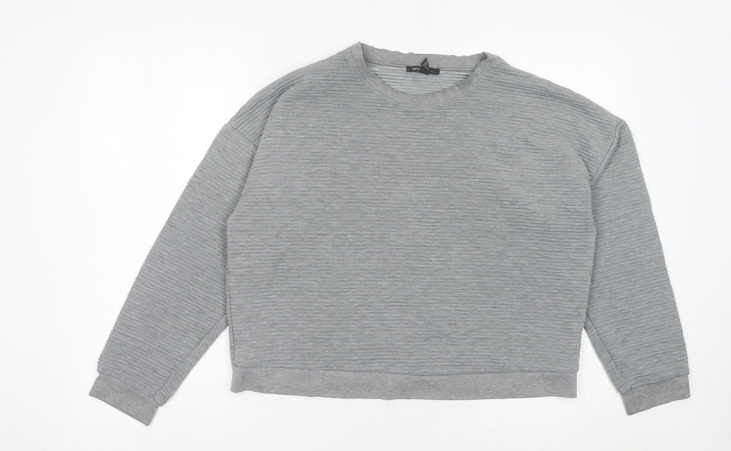 MNG Women’s Grey Pullover Sweatshirt Size M Crew Neck Casual Top