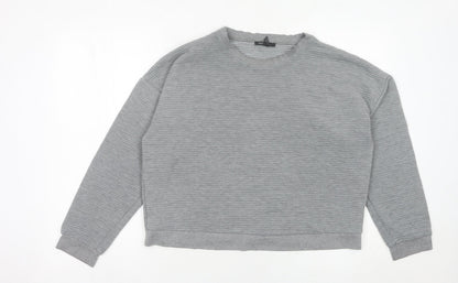 MNG Women’s Grey Pullover Sweatshirt Size M Crew Neck Casual Top