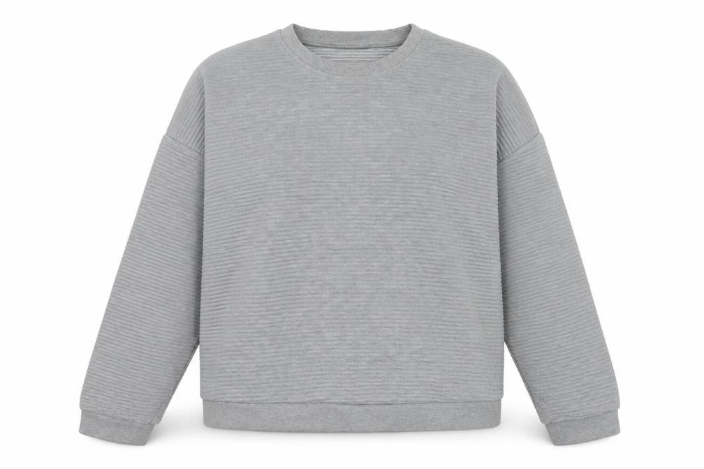 MNG Women’s Grey Pullover Sweatshirt Size M Crew Neck Casual Top