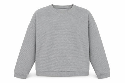 MNG Women’s Grey Pullover Sweatshirt Size M Crew Neck Casual Top