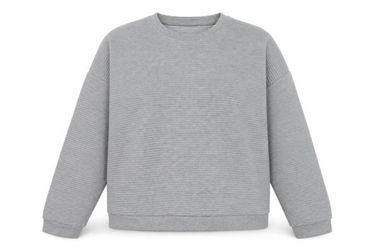MNG Women’s Grey Pullover Sweatshirt Size M Crew Neck Casual Top