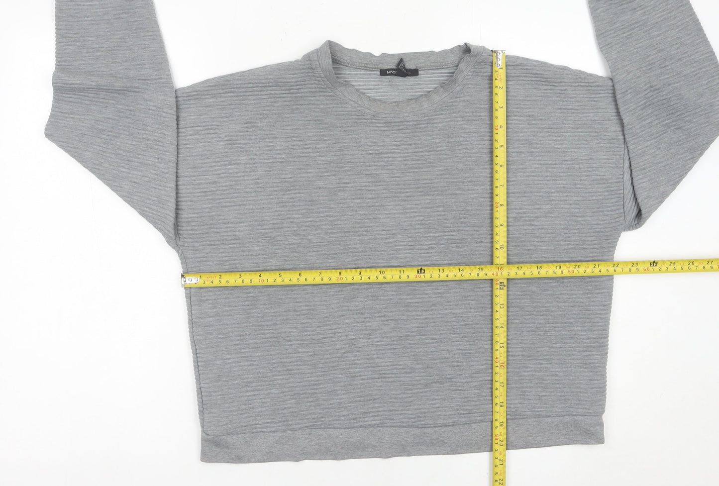 MNG Women’s Grey Pullover Sweatshirt Size M Crew Neck Casual Top