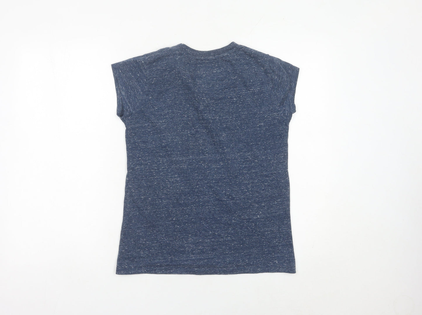 Hikaro Women's Blue XS Short Sleeve Crew Neck Cotton Blend T-Shirt