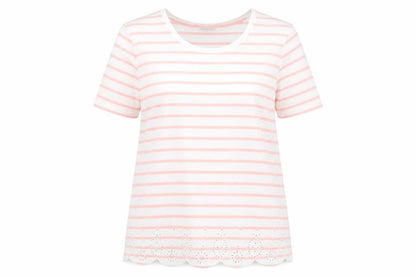 Womens UK Size 14/16 Damart Pink Basic T-Shirt