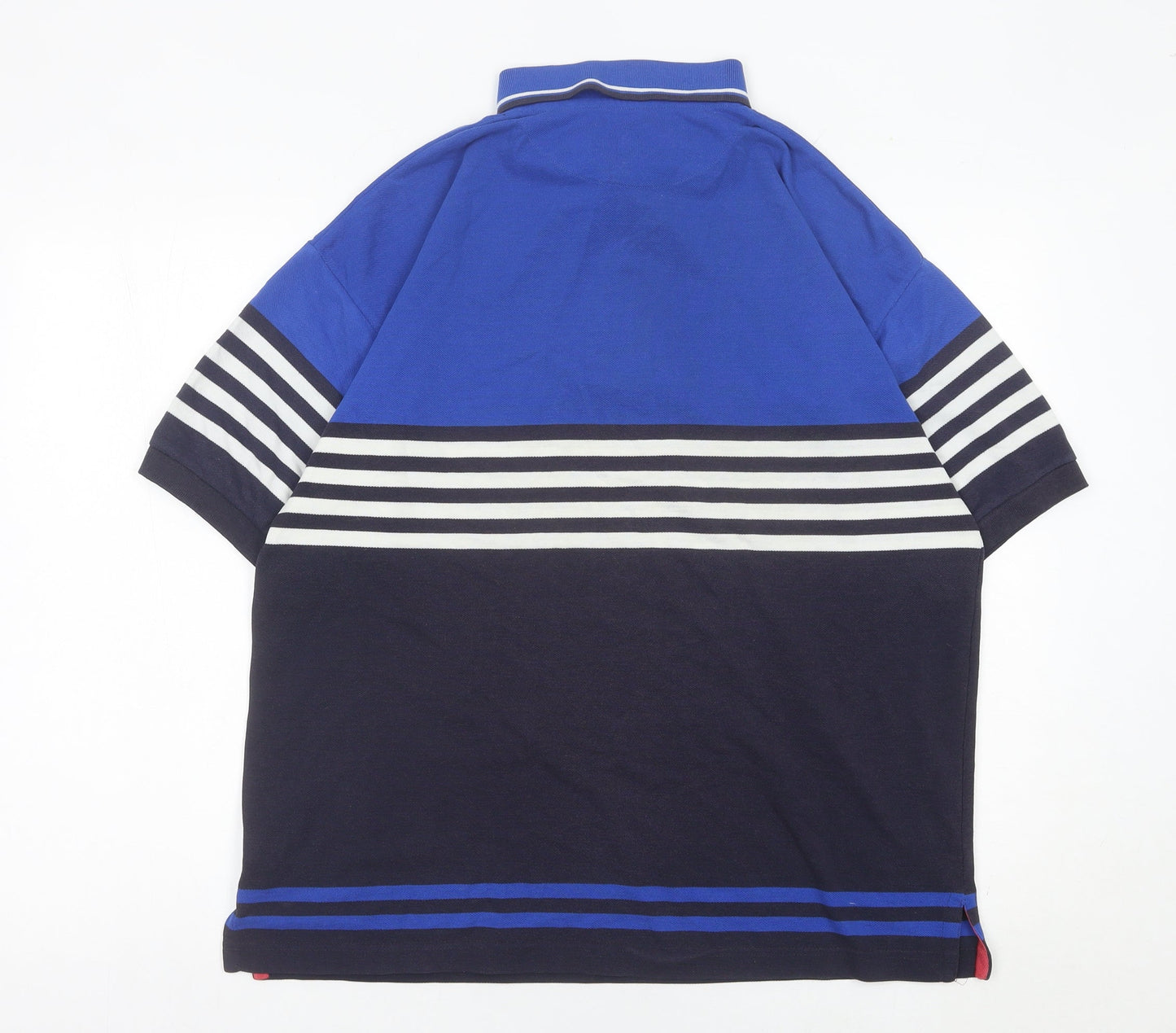 Reach Nautical Men’s Blue Striped Polo Shirt XL Regular Fit