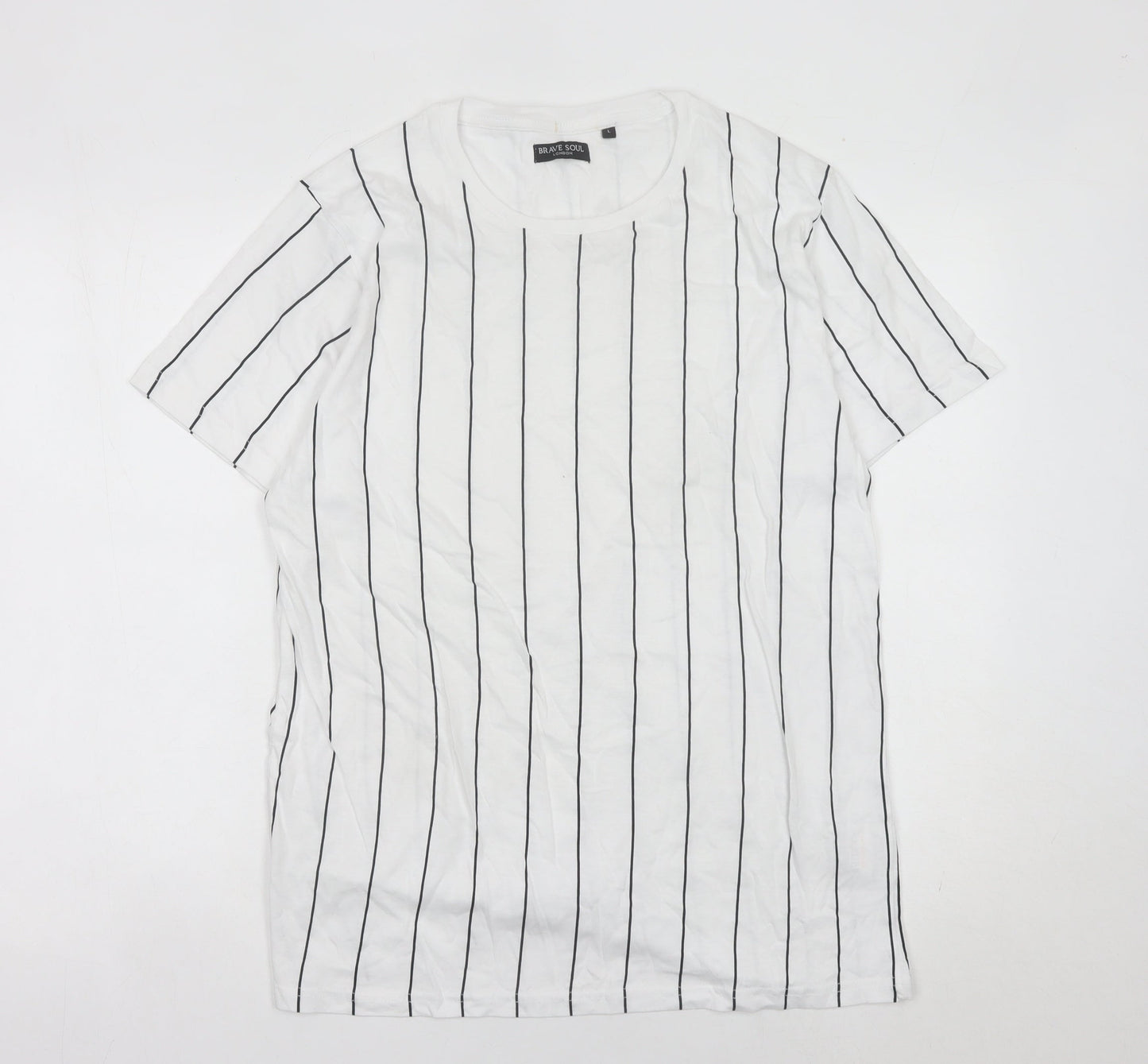 Mens UK Size L Brave Soul White  T-Shirt