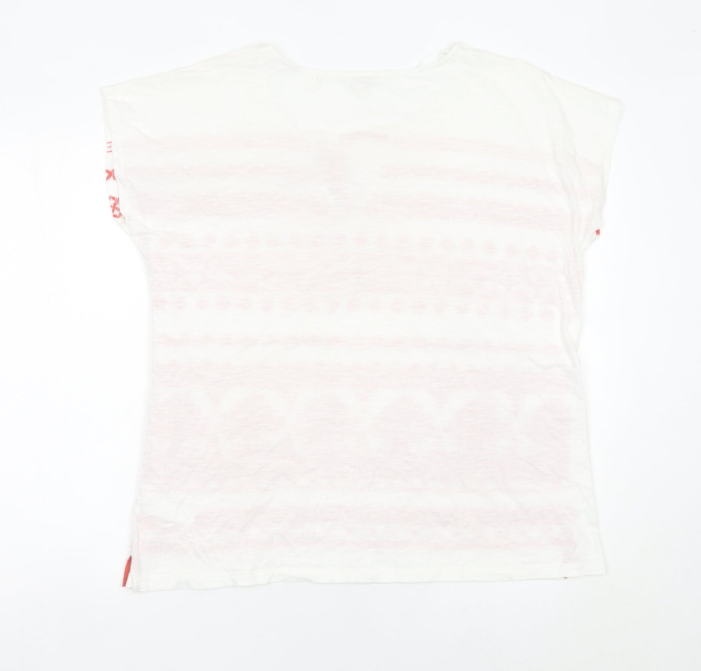 Womens UK Size M Monsoon White Tunic Blouse
