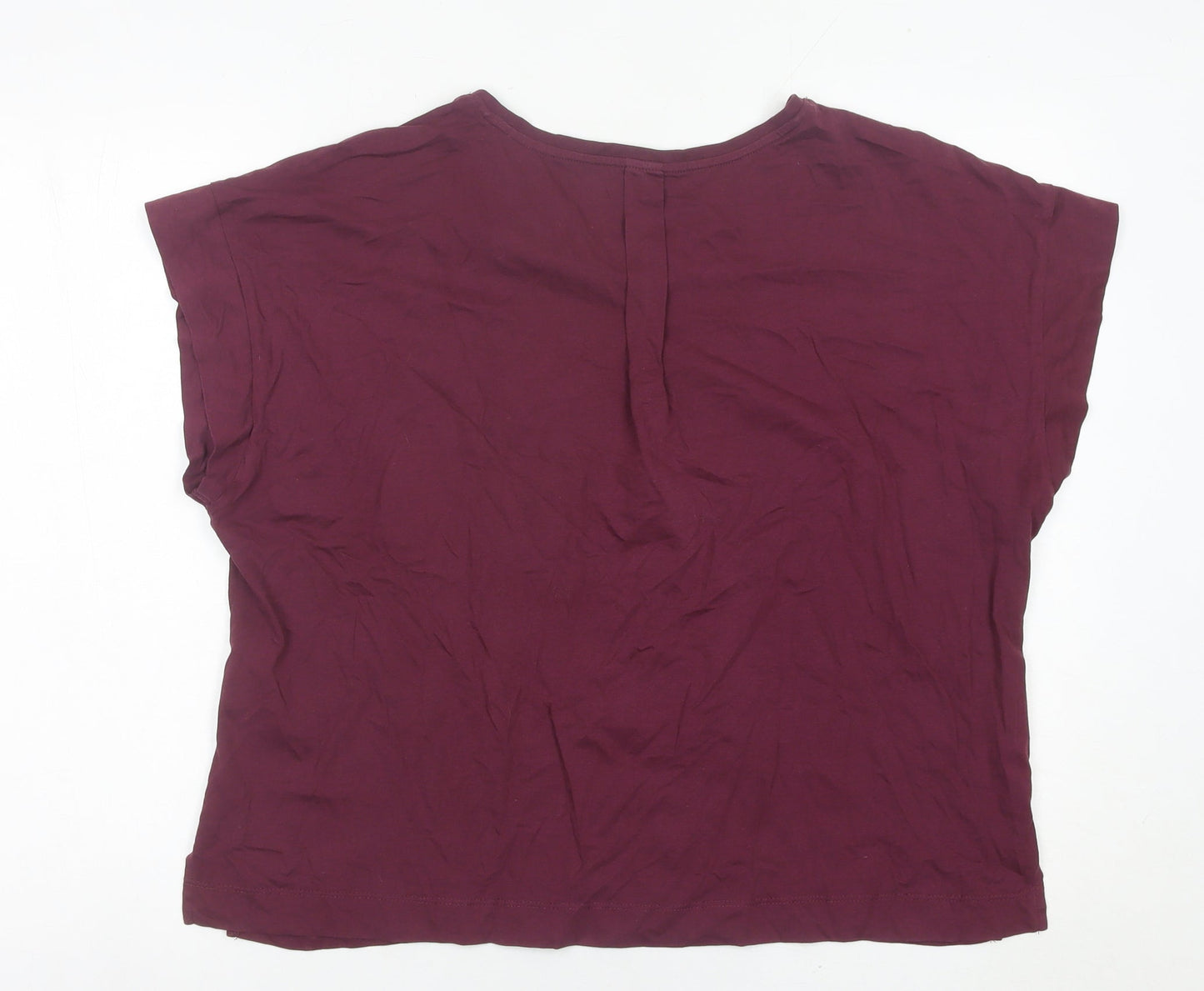 Womens UK Size XL EDC Purple Basic T-Shirt
