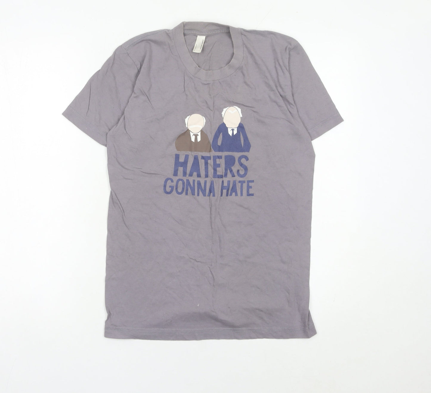 Womens UK Size S American Apparel Grey Basic T-Shirt
