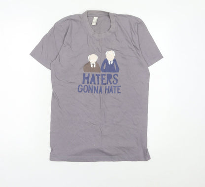 Womens UK Size S American Apparel Grey Basic T-Shirt