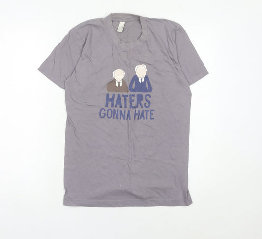 Womens UK Size S American Apparel Grey Basic T-Shirt