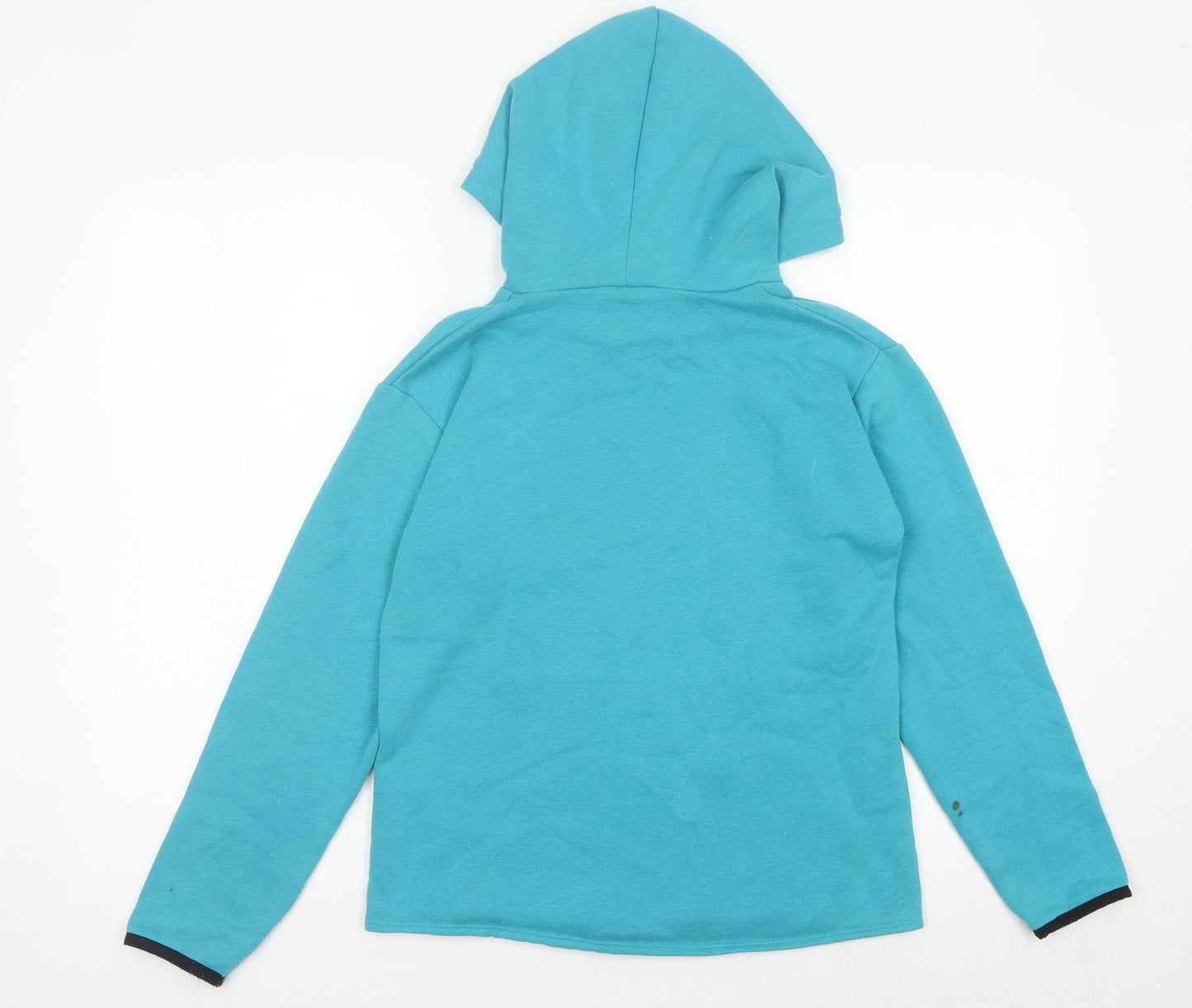 Decathlon Boys Blue Pullover Hoodie 14 Years Geometric Pocket Long Sleeve