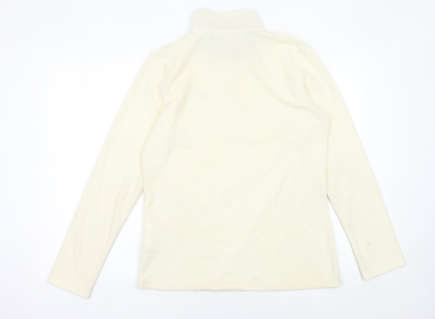 Regatta Women's Ivory Fleece Sweatshirt UK 10 1/2 Zip Outdoor Pullover