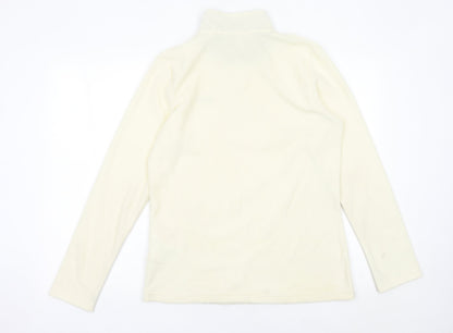 Regatta Women's Ivory Fleece Sweatshirt UK 10 1/2 Zip Outdoor Pullover