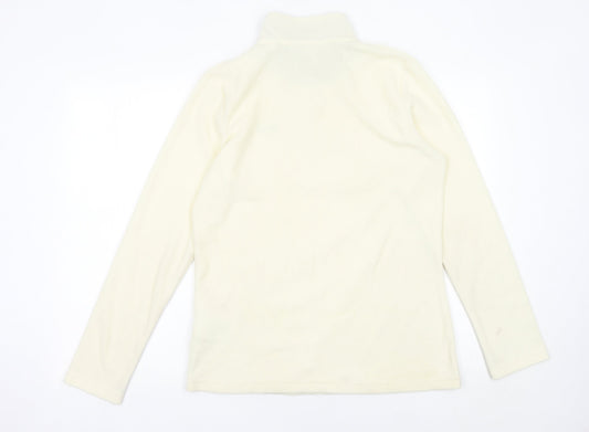 Regatta Women's Ivory Fleece Sweatshirt UK 10 1/2 Zip Outdoor Pullover