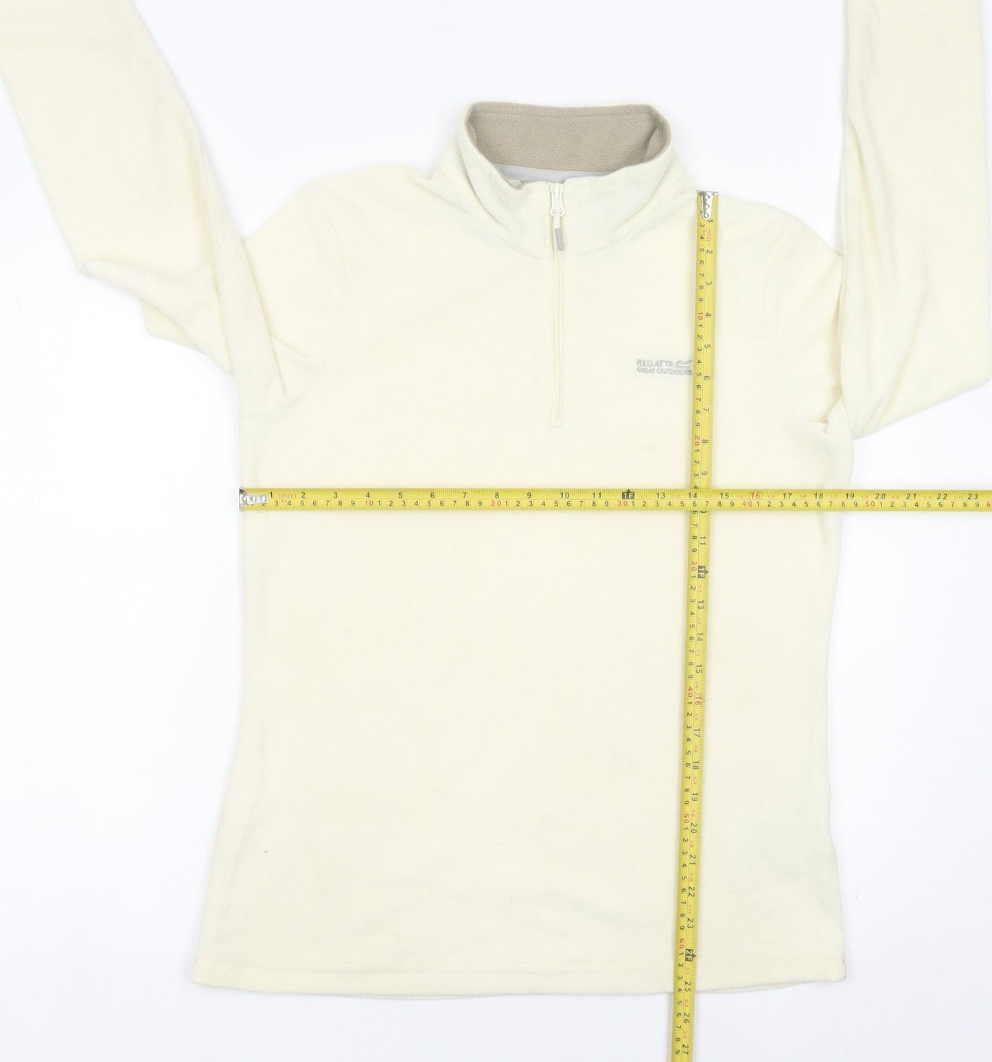 Regatta Women's Ivory Fleece Sweatshirt UK 10 1/2 Zip Outdoor Pullover